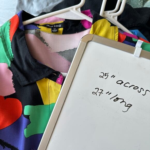 New Look Vintage 90s y2K Retro Shirt Long Sleeve Button Front Blouse Womens 1X - Picture 10 of 10